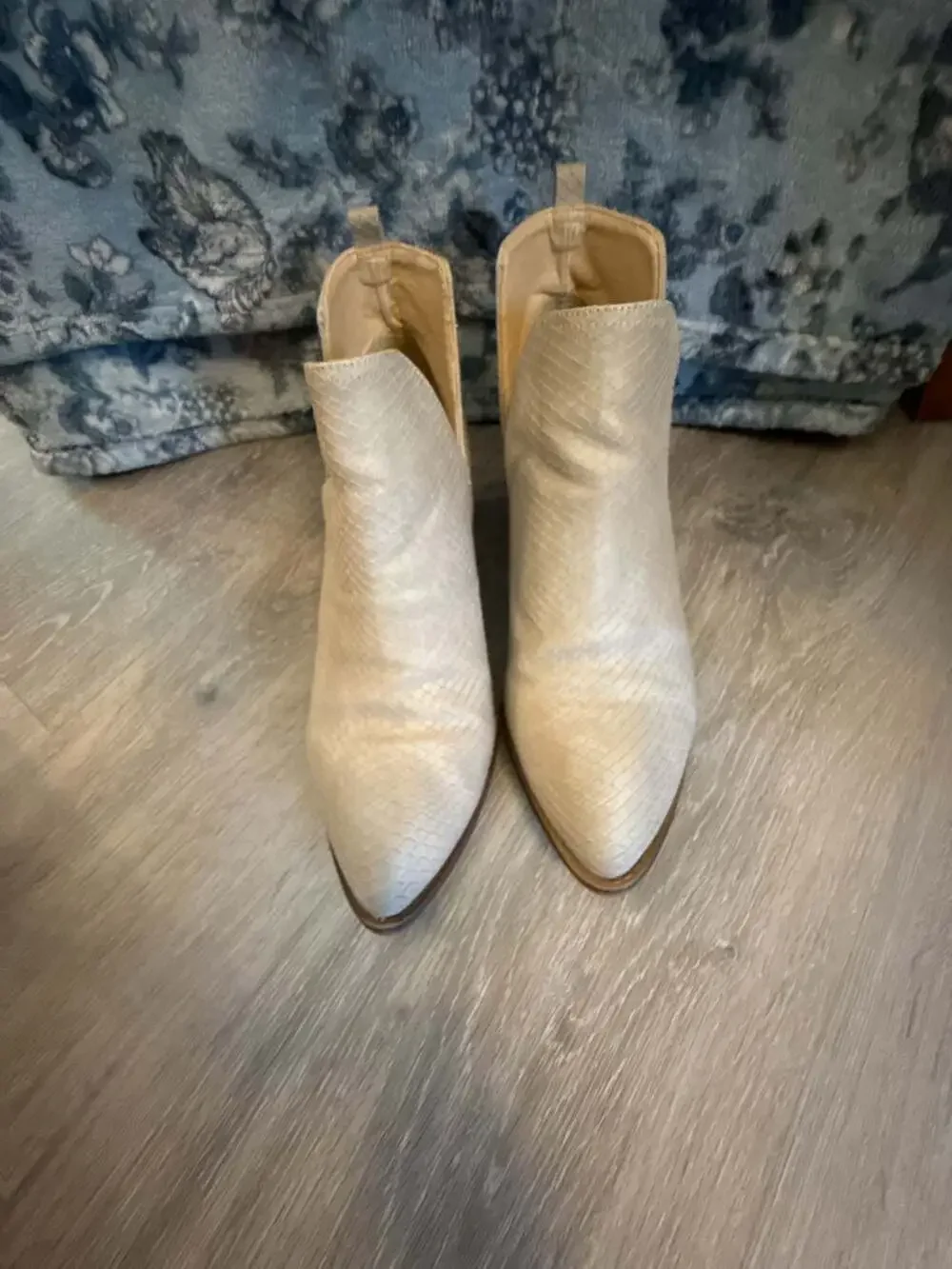 CL by Laundry Snakeskin Print Ankle Booties